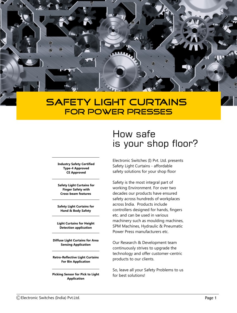 Safety Light Curtains from Electronic Switches